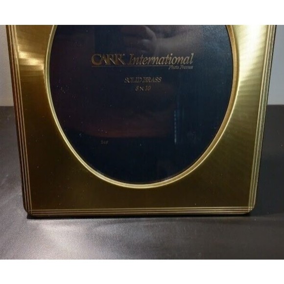 Solid Brass Picture Frame Carr International Photo Tabletop Oval Square 8x10 - Picture 15 of 15